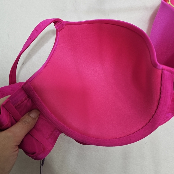 Savage × Fenty Deep Pink Microfiber Underwire T-Shirt Bra 38DD - Picture 2 of 10